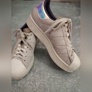 Adidas Holographic Superstar Plateau Sneakers Rare Limited Edition